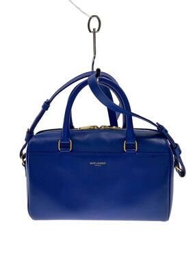 Saint Laurent Baby Duffle leather bag dual top Blue